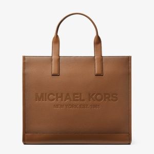 Michael Michael Kors Cooper Embossed Logo Faux Leather Pebbled Tote Bag